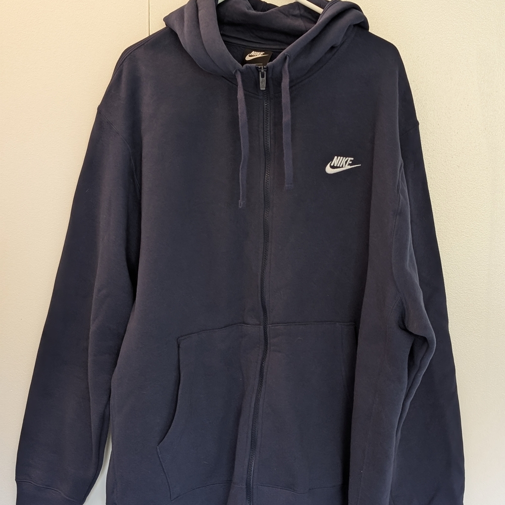 NWOT Size XXL Nike Men's Deep Blue Full-Zip Hoodie